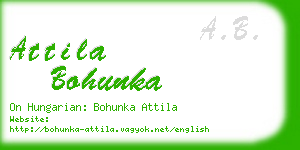 attila bohunka business card